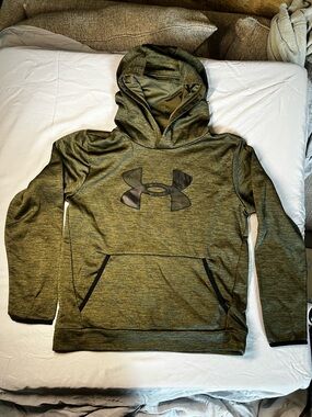 Under Armour Olive Green Fleece-Lined Pullover Youth L